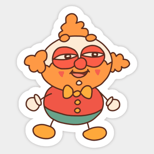 Cute Clown Doodle Sticker